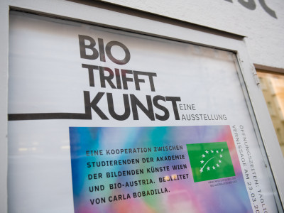 Plakat Bio trifft Kunst