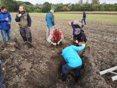 Menschen auf einem Feld