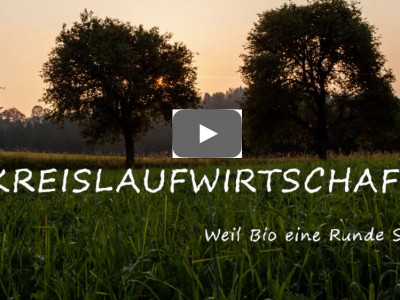 Landschaft mit Text Kreislaufwirtschaft